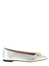 Valentino Garavani Valenitno Garavani Vlogo Signature Ballet Flats Silver