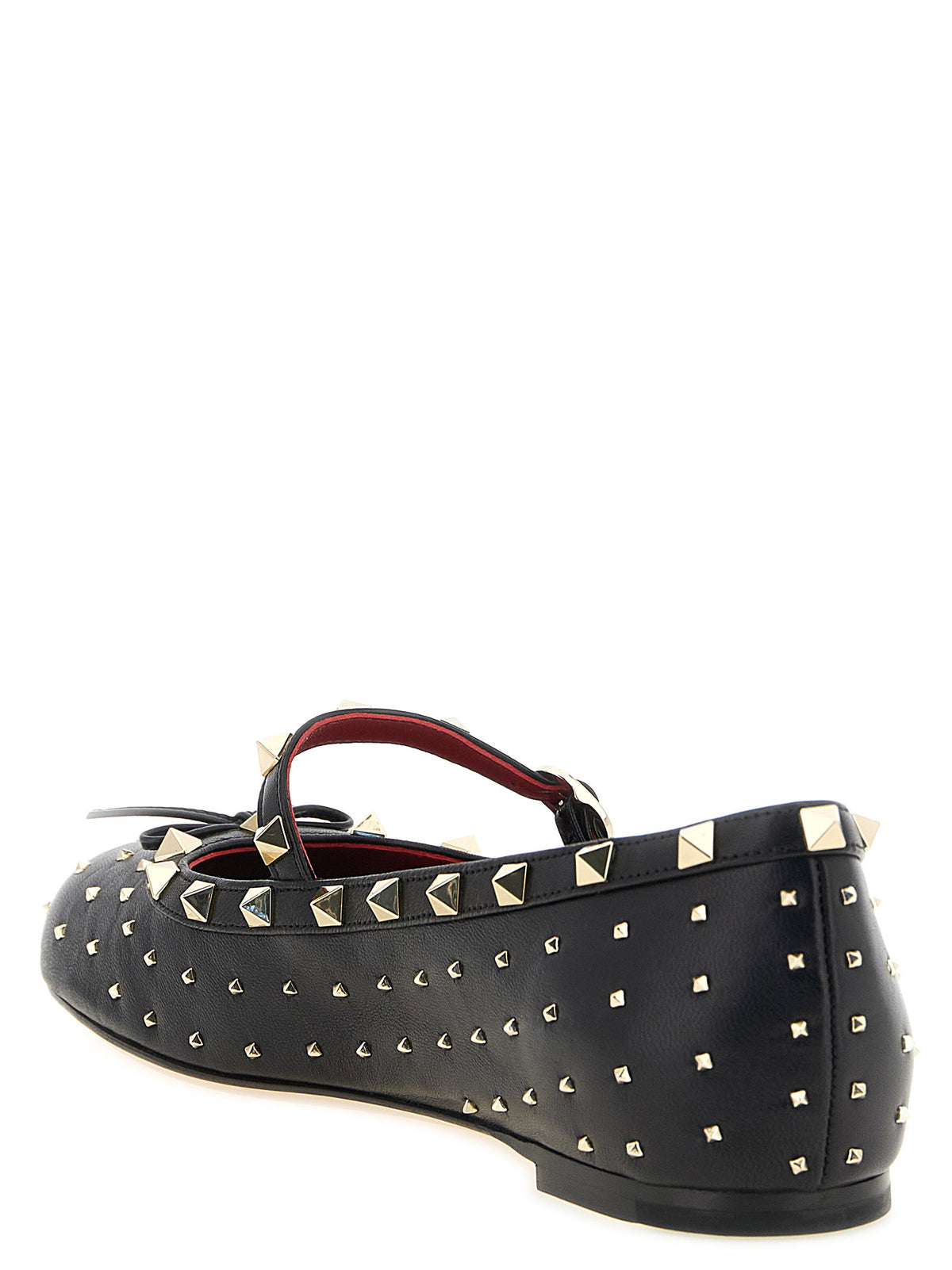 Valentino Garavani Rockstud Ballet Flats Black