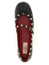 Valentino Garavani Rockstud Ballet Flats Black