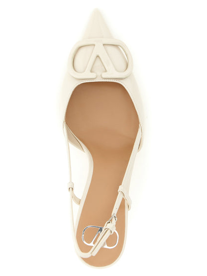Valentino Garavani Vlogo Signature Slingback White