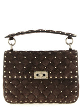 Valentino Garavani Rockstud Spike Mediium Crossbody Bag Brown