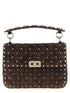 Valentino Garavani Rockstud Spike Mediium Crossbody Bag Brown