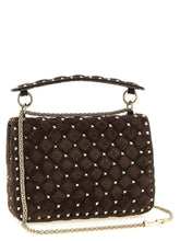 Valentino Garavani Rockstud Spike Mediium Crossbody Bag Brown