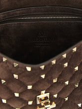 Valentino Garavani Rockstud Spike Mediium Crossbody Bag Brown