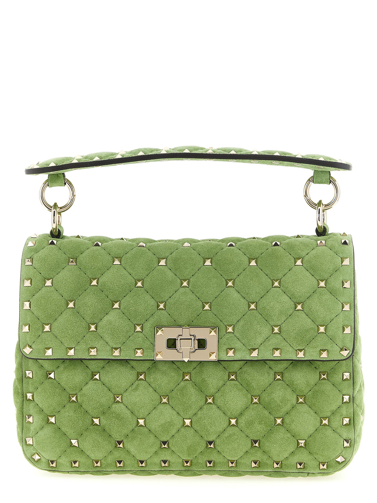 Valentino Garavani Rockstud Spike Shoulder Bag Green
