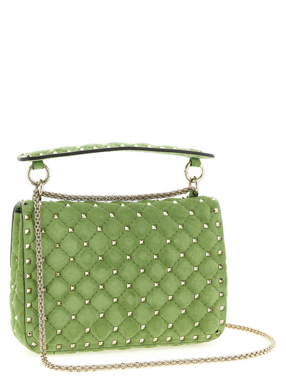 Valentino Garavani Rockstud Spike Shoulder Bag Green
