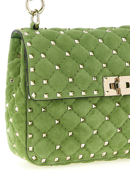 Valentino Garavani Rockstud Spike Shoulder Bag Green