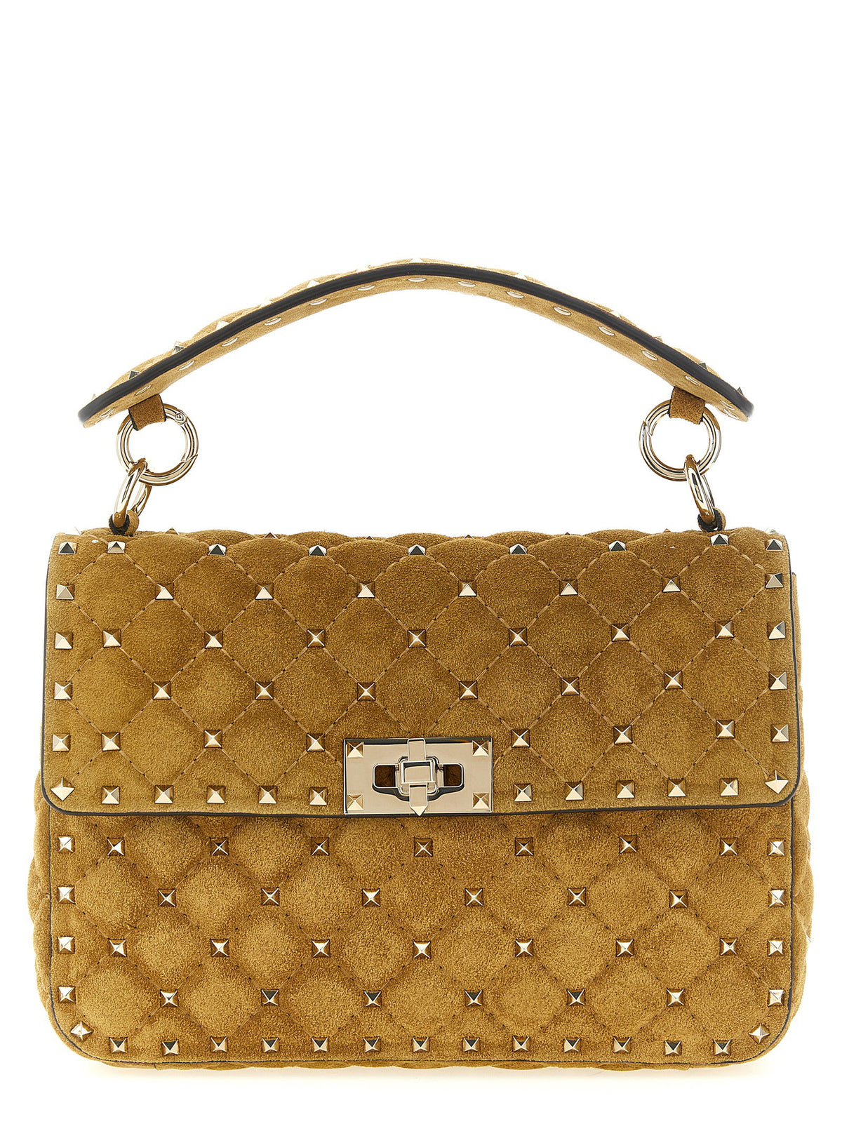 Valentino Garavani Valentino G. Rockstud Spike Medium Shoulder Bag Yellow