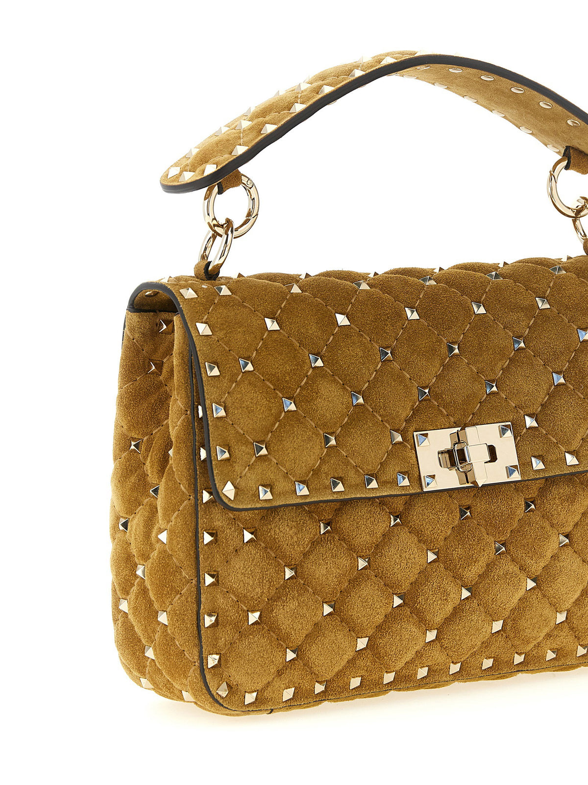 Valentino Garavani Valentino G. Rockstud Spike Medium Shoulder Bag Yellow