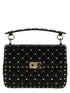 Valentino Garavani Rockstud Spike Shoulder Bag Black  