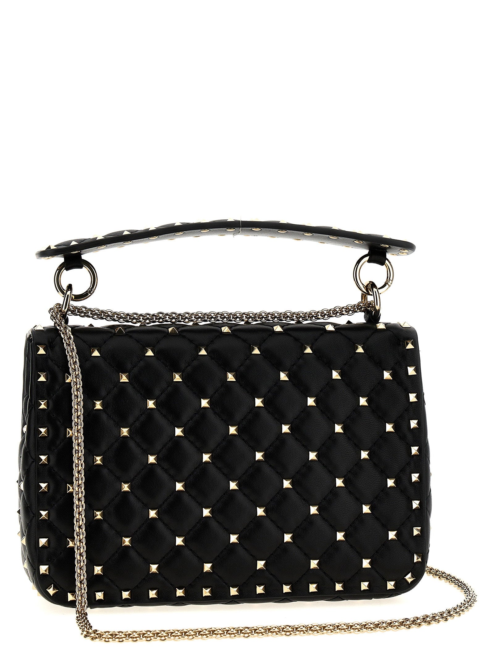 Valentino Garavani Rockstud Spike Shoulder Bag Black  