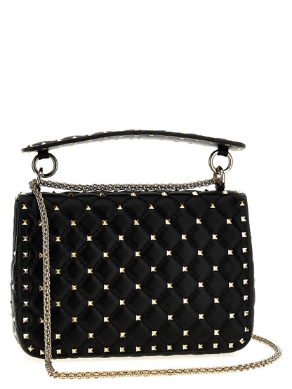 Valentino Garavani Rockstud Spike Shoulder Bag Black  