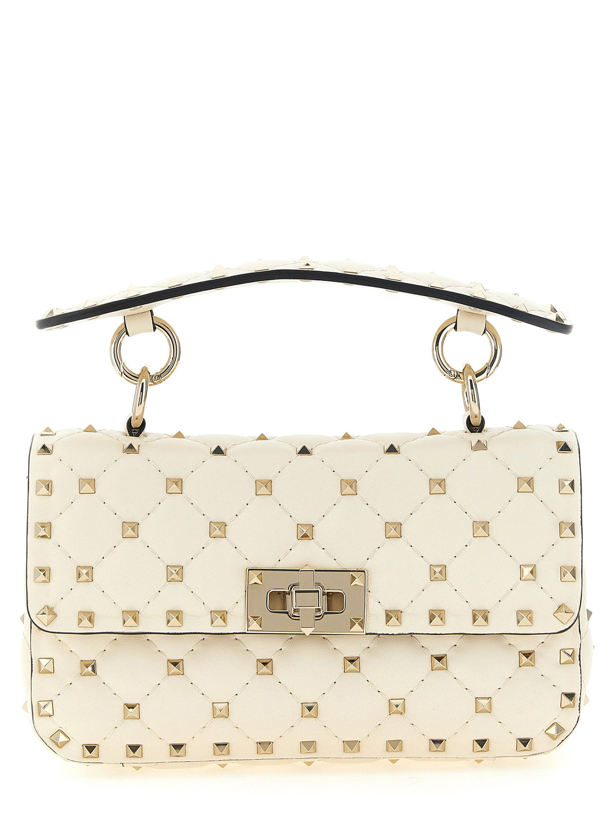 Valentino Garavani Valentino Rockstud Spike Small Shoulder Bag White