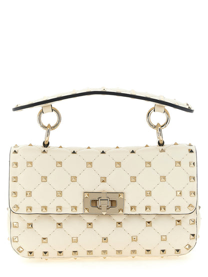 Valentino Garavani Valentino Rockstud Spike Small Shoulder Bag White
