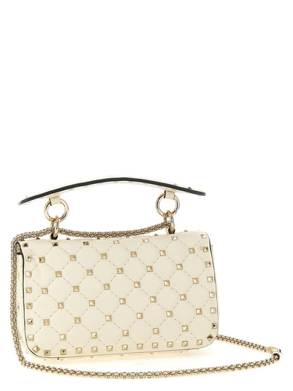 Valentino Garavani Valentino Rockstud Spike Small Shoulder Bag White