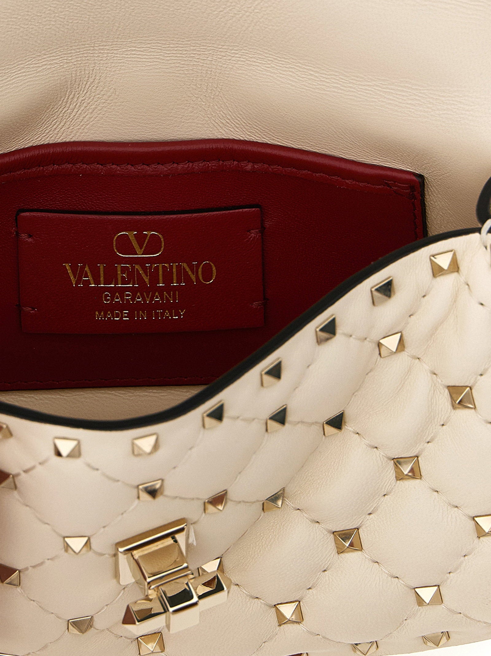 Valentino Garavani Valentino Rockstud Spike Small Shoulder Bag White
