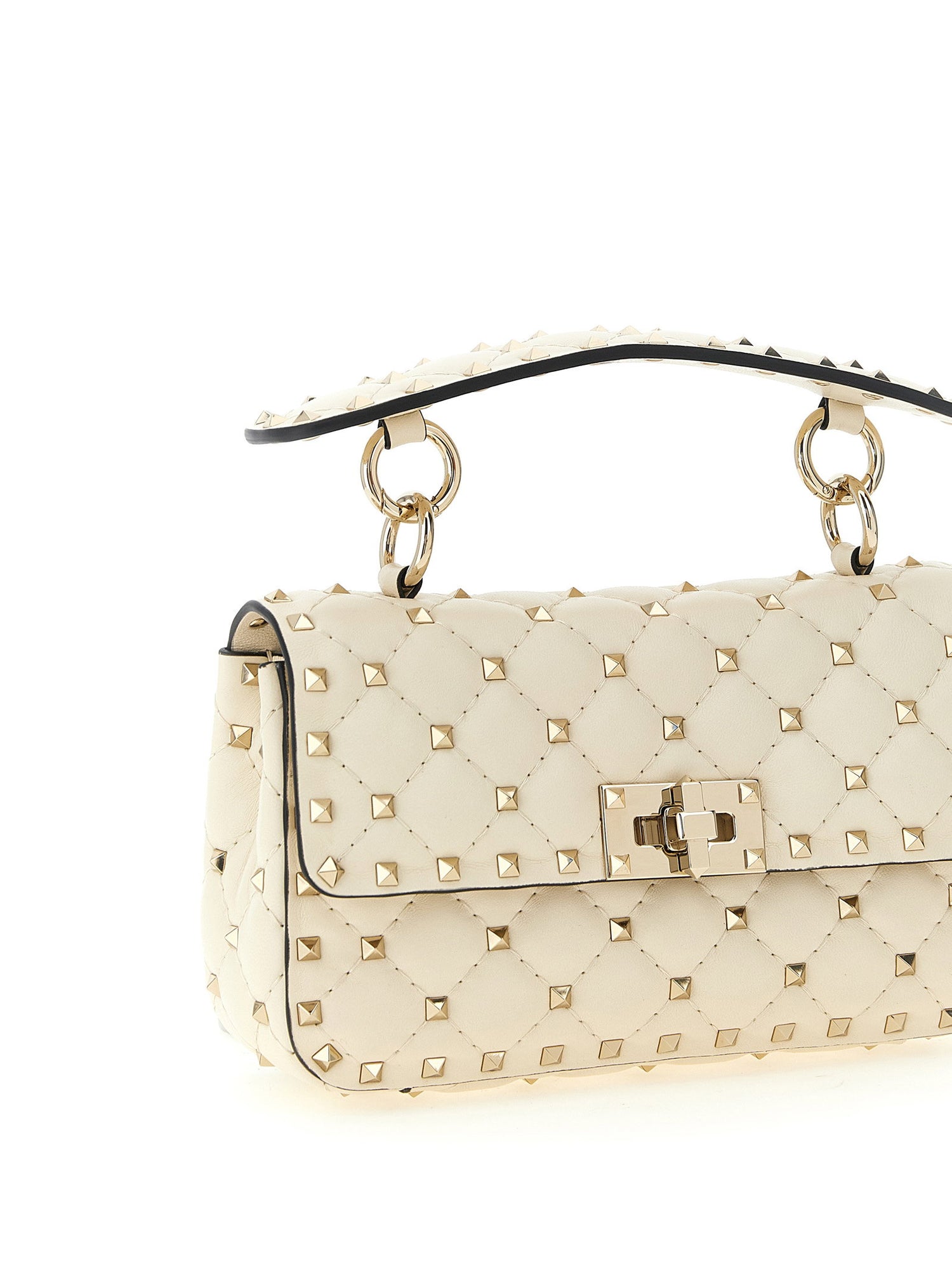 Valentino Garavani Valentino Rockstud Spike Small Shoulder Bag White
