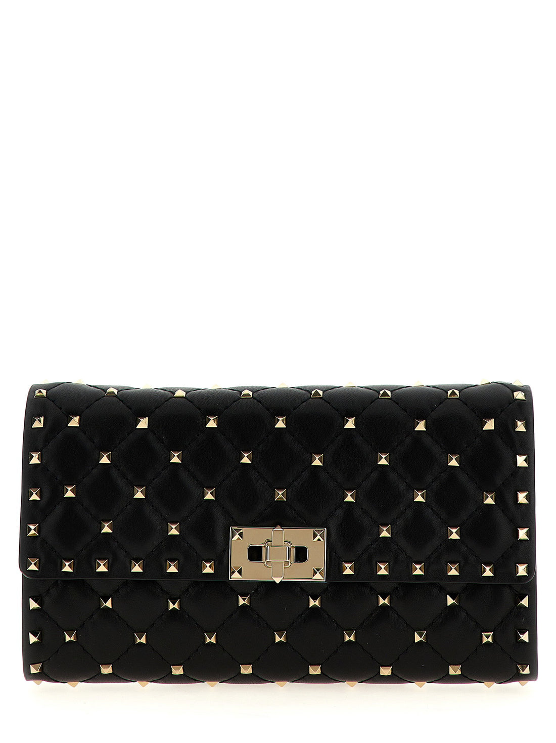 Valentino Garavani Rockstud Spike Shoulder Bag Black  