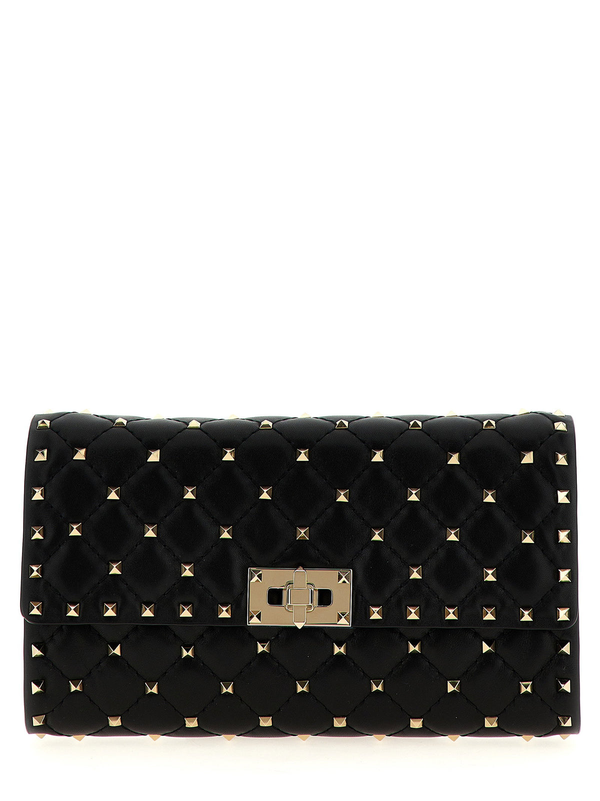 Valentino Garavani Rockstud Spike Shoulder Bag Black  
