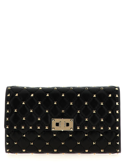 Valentino Garavani Rockstud Spike Shoulder Bag Black  