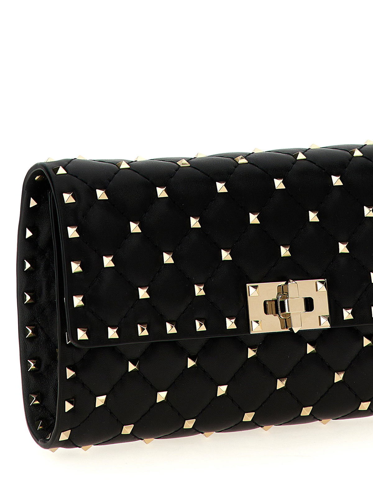 Valentino Garavani Rockstud Spike Shoulder Bag Black  