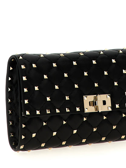 Valentino Garavani Rockstud Spike Shoulder Bag Black  