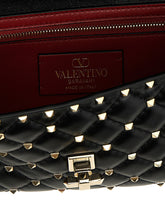 Valentino Garavani Rockstud Spike Shoulder Bag Black  