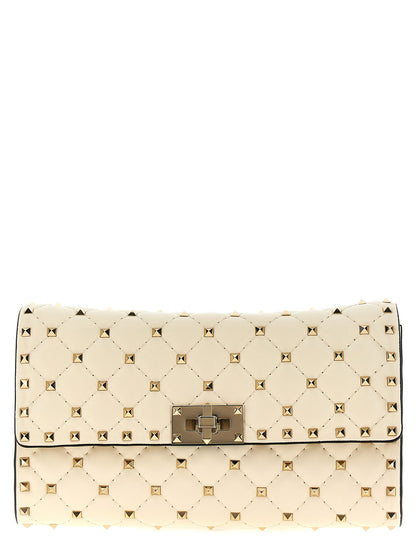 Valentino Garavani Rockstud Spike Shoulder Bag White