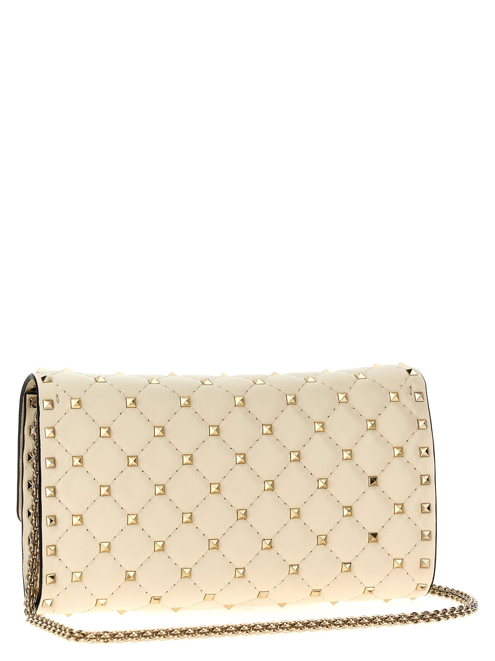 Valentino Garavani Rockstud Spike Shoulder Bag White
