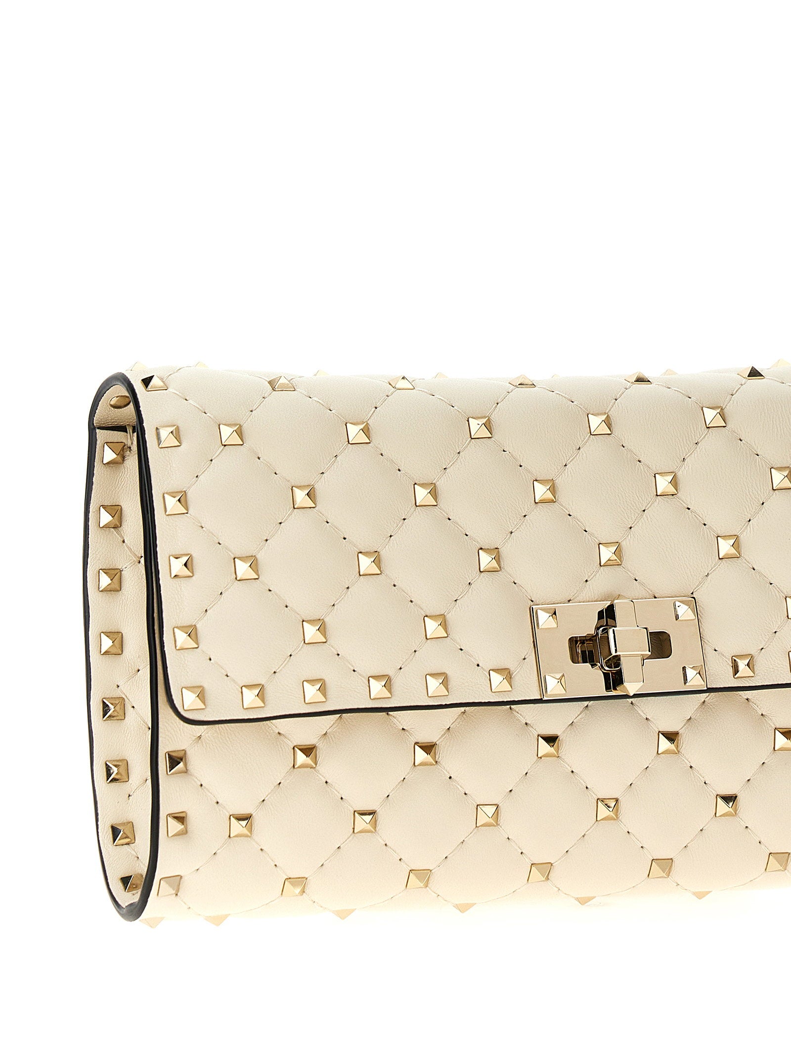Valentino Garavani Rockstud Spike Shoulder Bag White