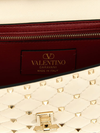 Valentino Garavani Rockstud Spike Shoulder Bag White