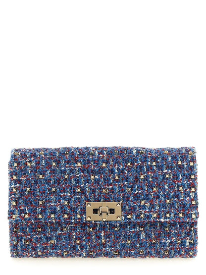 Valentino Garavani Rockstud Spike Shoulder Bag Blue