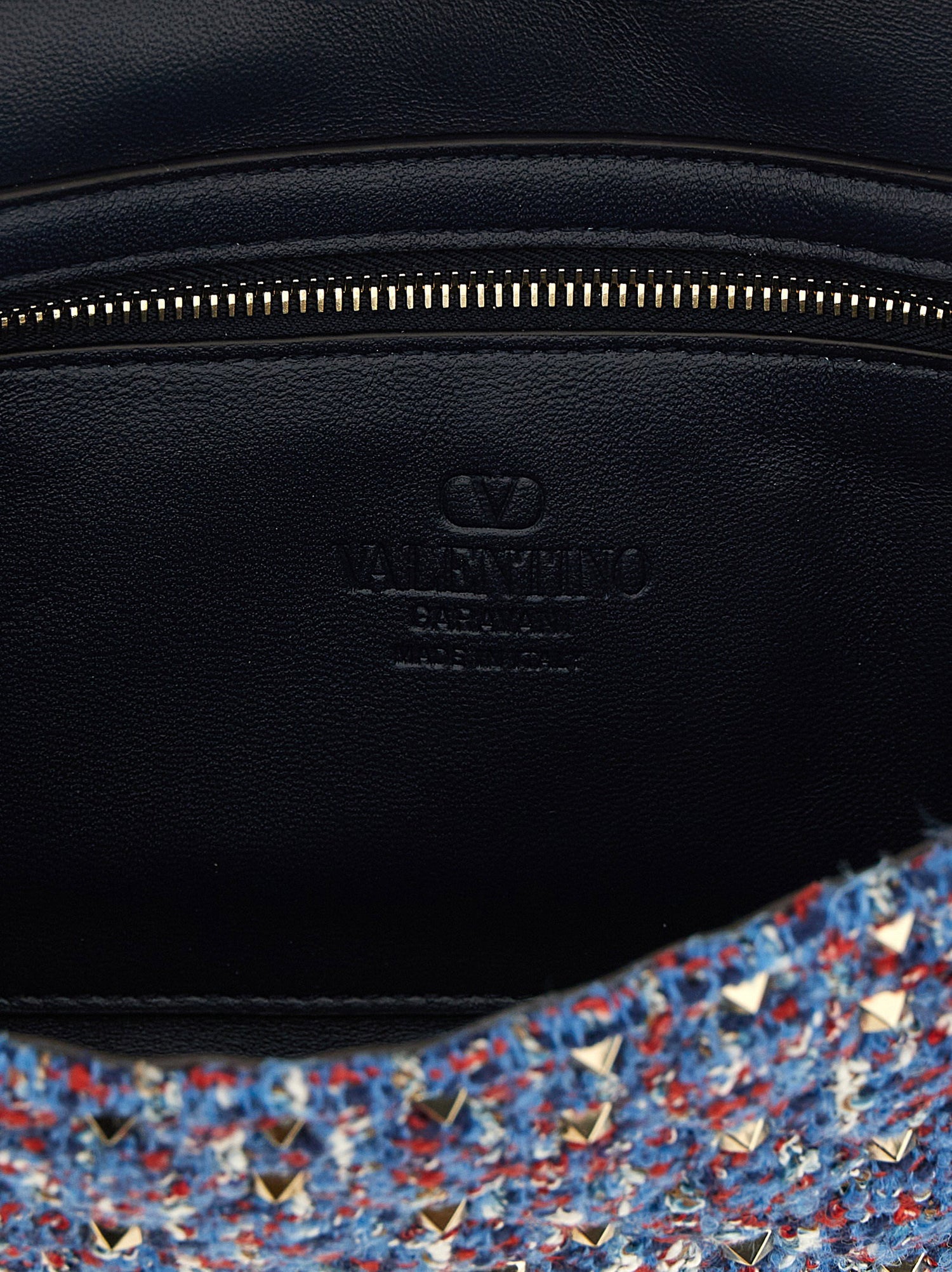 Valentino Garavani Rockstud Spike Shoulder Bag Blue