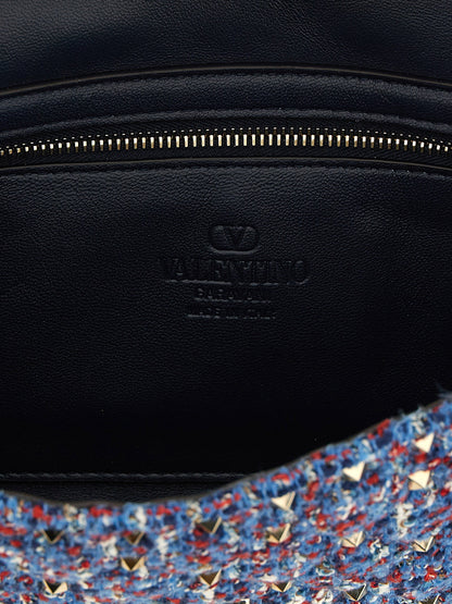 Valentino Garavani Rockstud Spike Shoulder Bag Blue