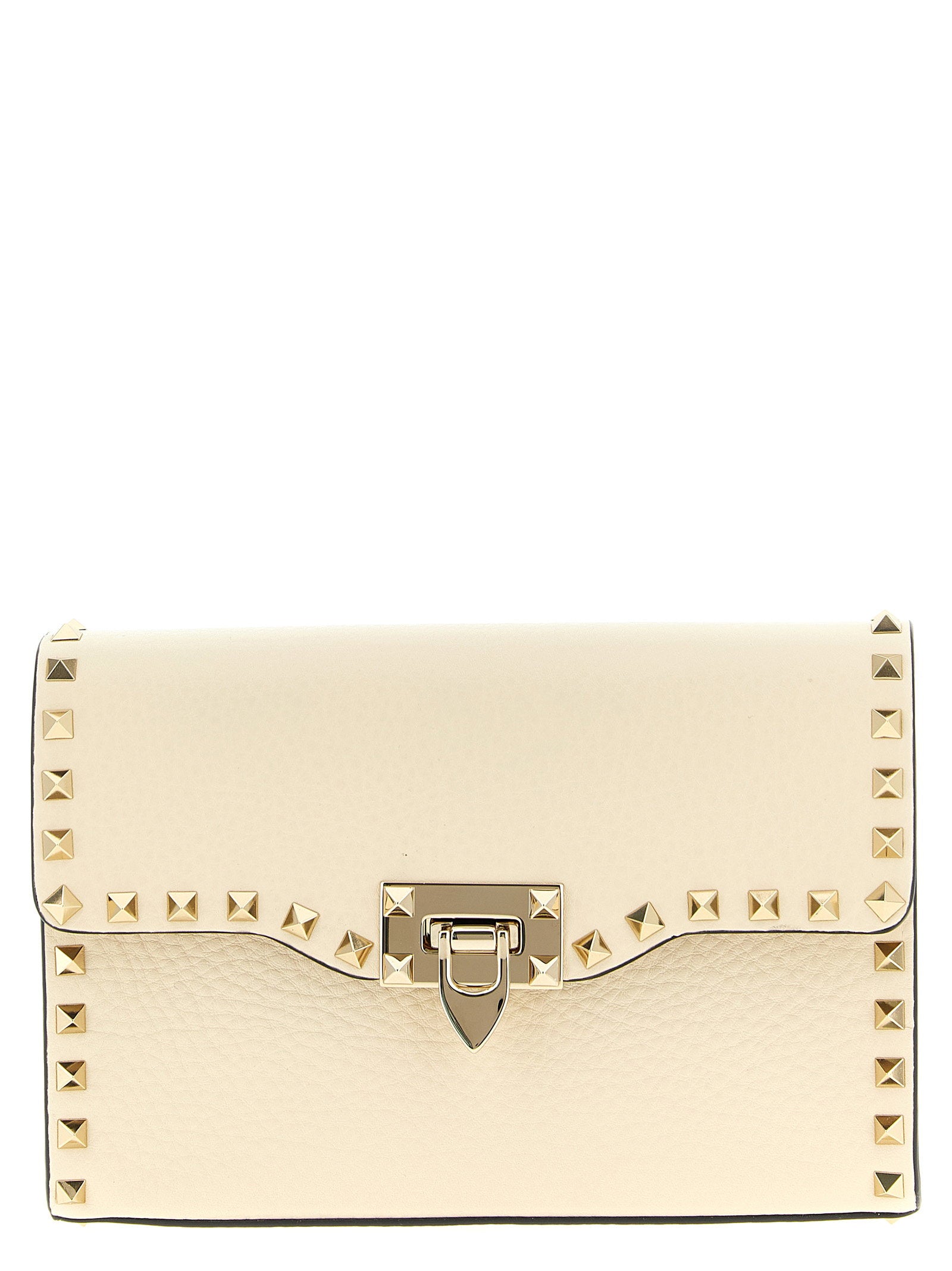 Valentino Garavani Rockstud Small Shoulder Bag White