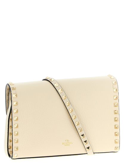 Valentino Garavani Rockstud Small Shoulder Bag White