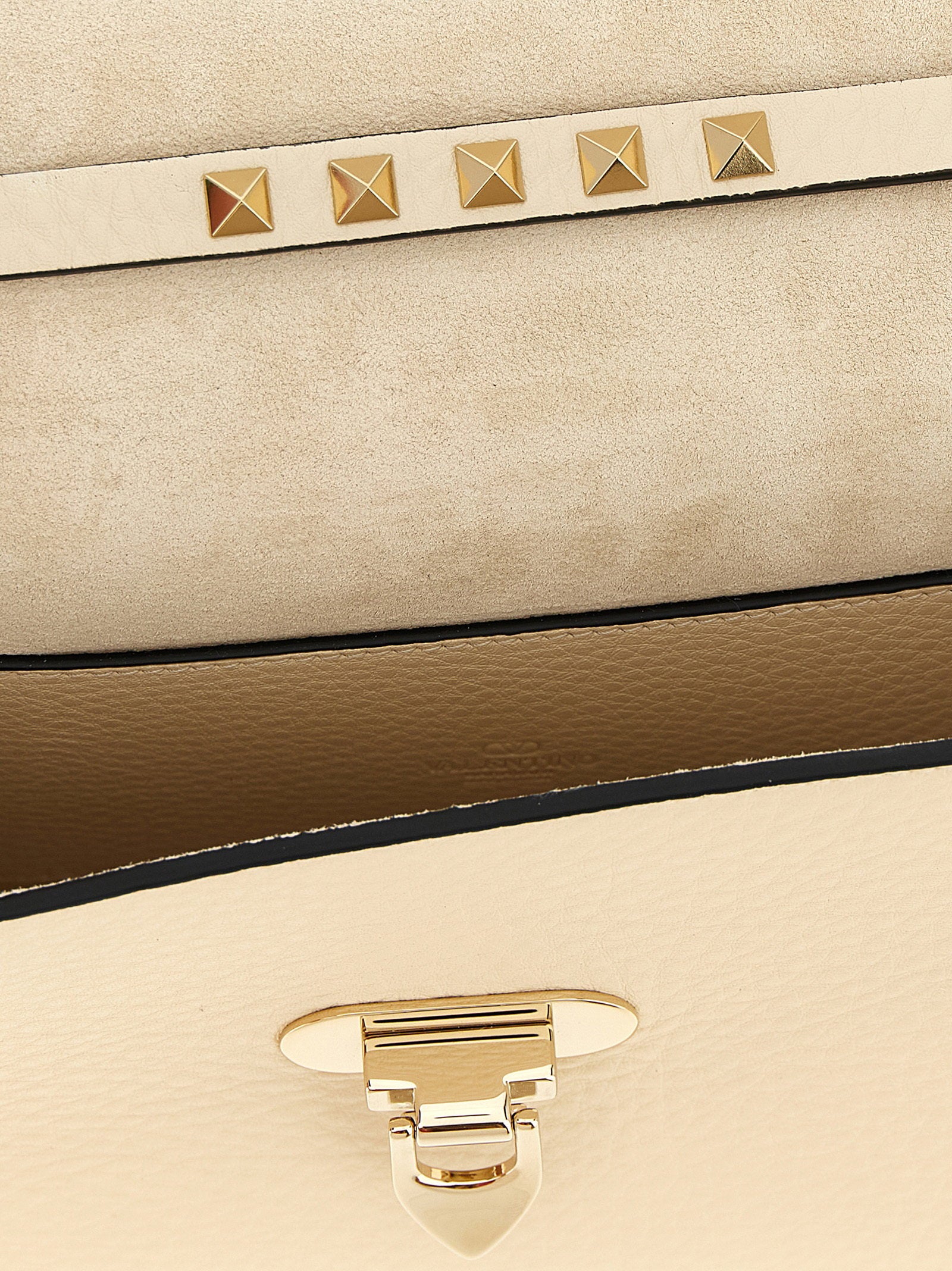 Valentino Garavani Rockstud Small Shoulder Bag White