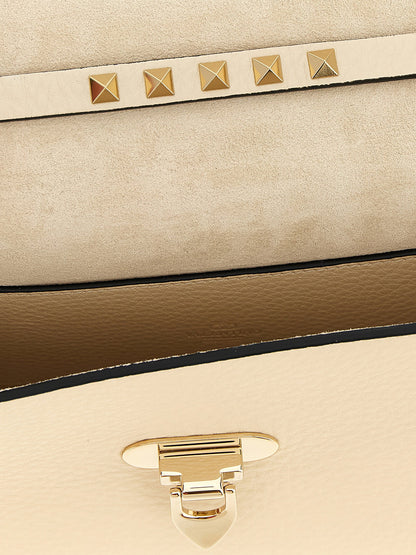 Valentino Garavani Rockstud Small Shoulder Bag White