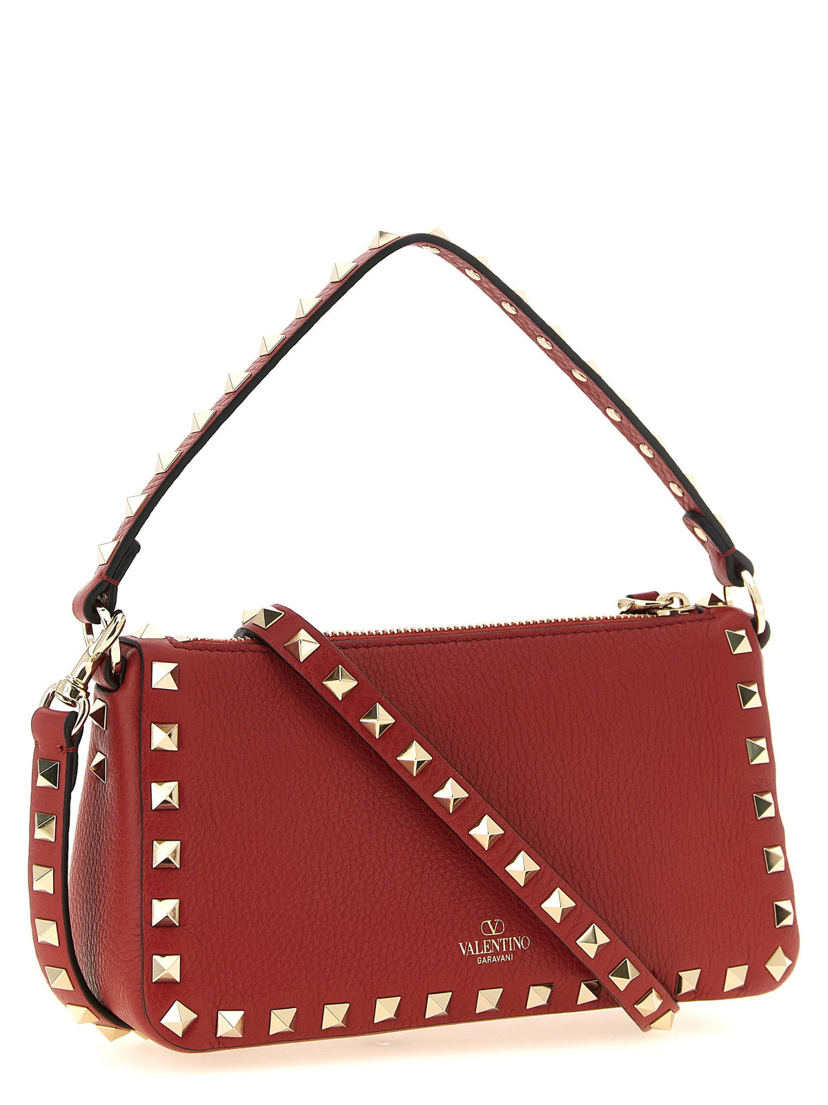 Valentino Garavani Valentinogaravani Rockstud Small Shoulder Bag Red
