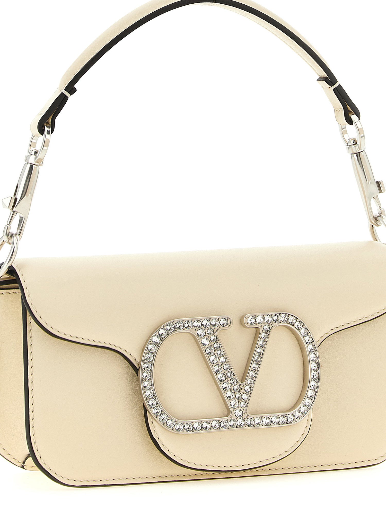 Valentino Garavani Locò Small Shoulder Bag White