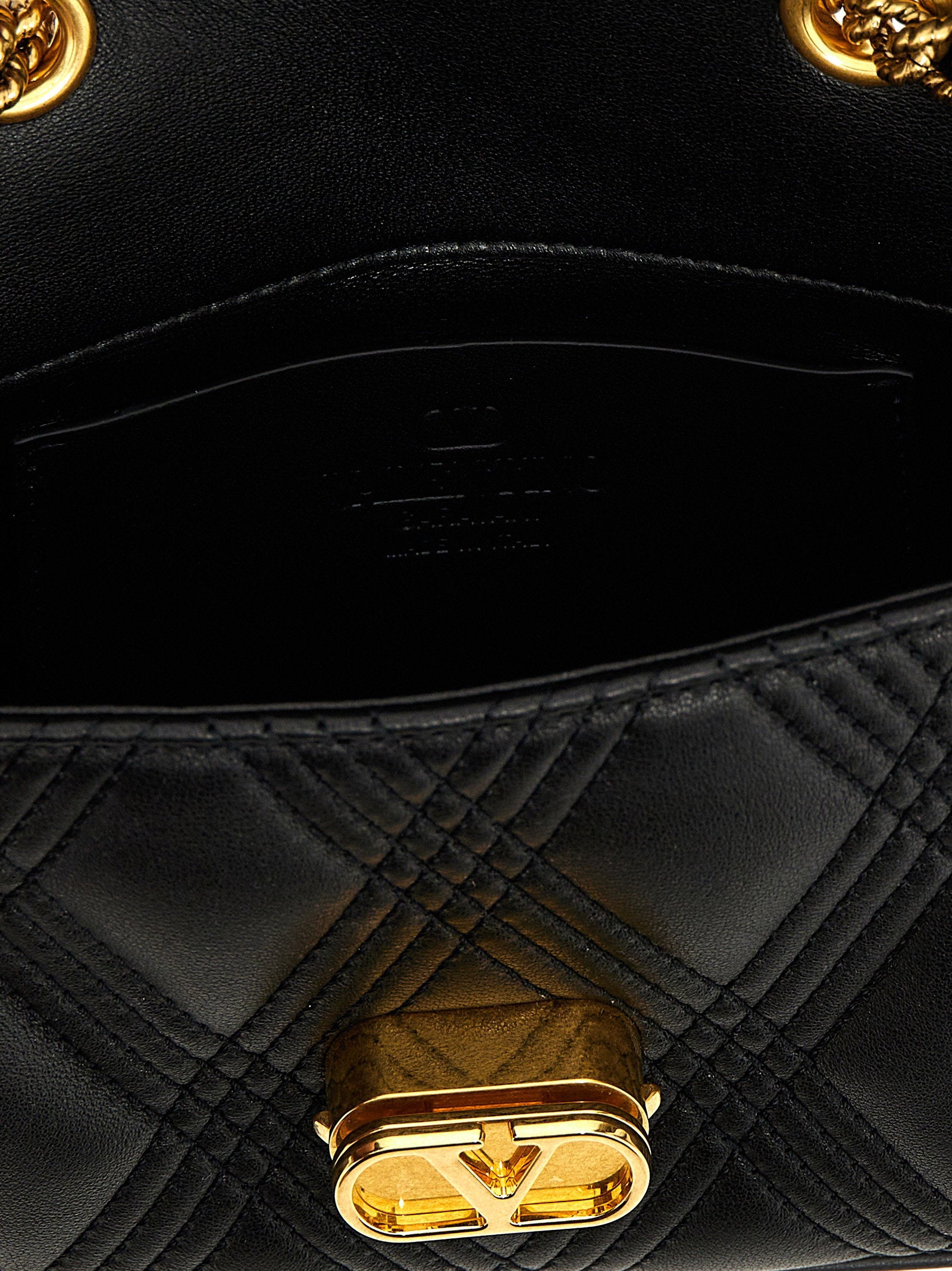 Valentino Garavani Quiltie 67 Shoulder Bag Black