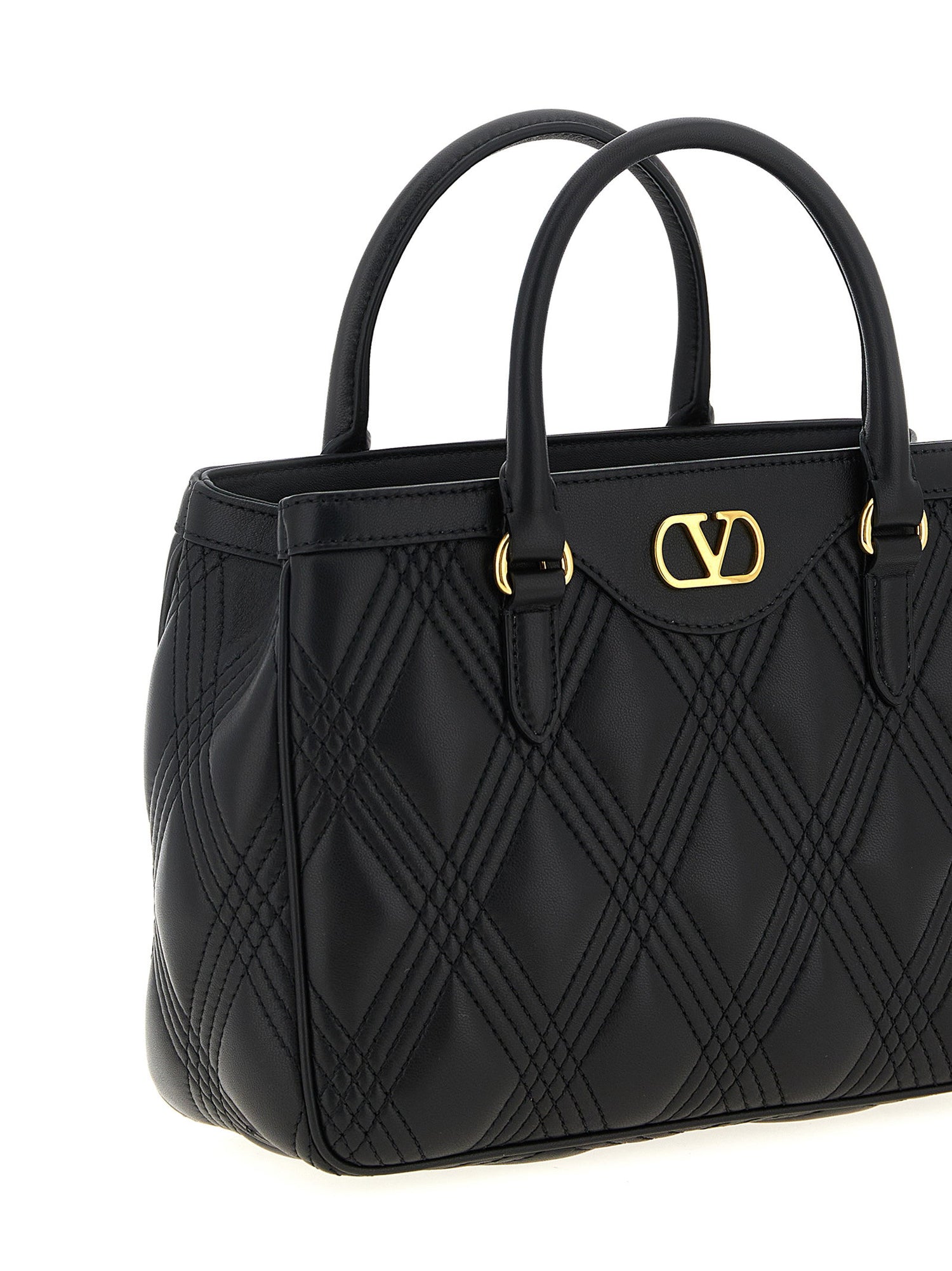 Valentino Garavani Quiltie 67 Handbag Black