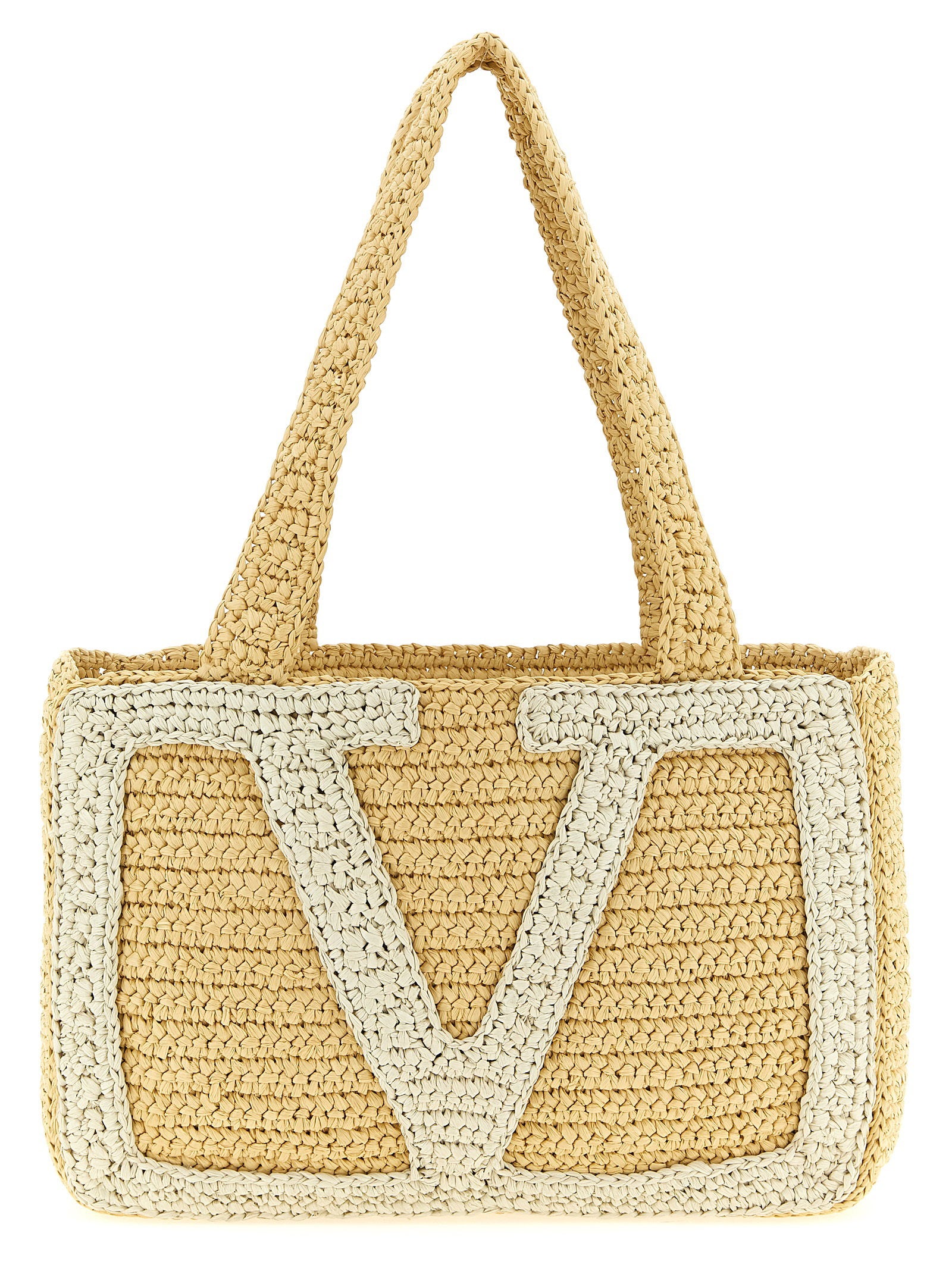 Valentino Garavani Viva Superstar Midi Shopping Bag White
