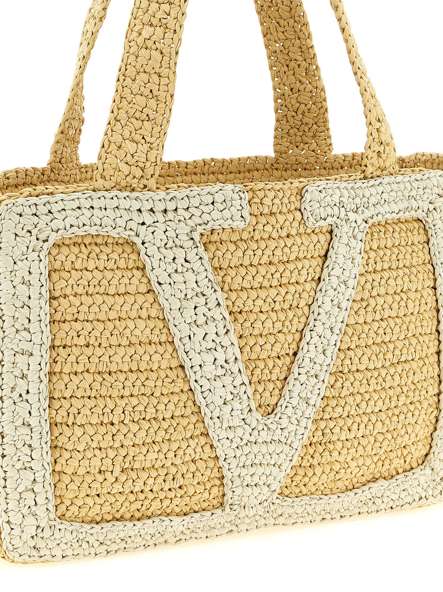 Valentino Garavani Viva Superstar Midi Shopping Bag White