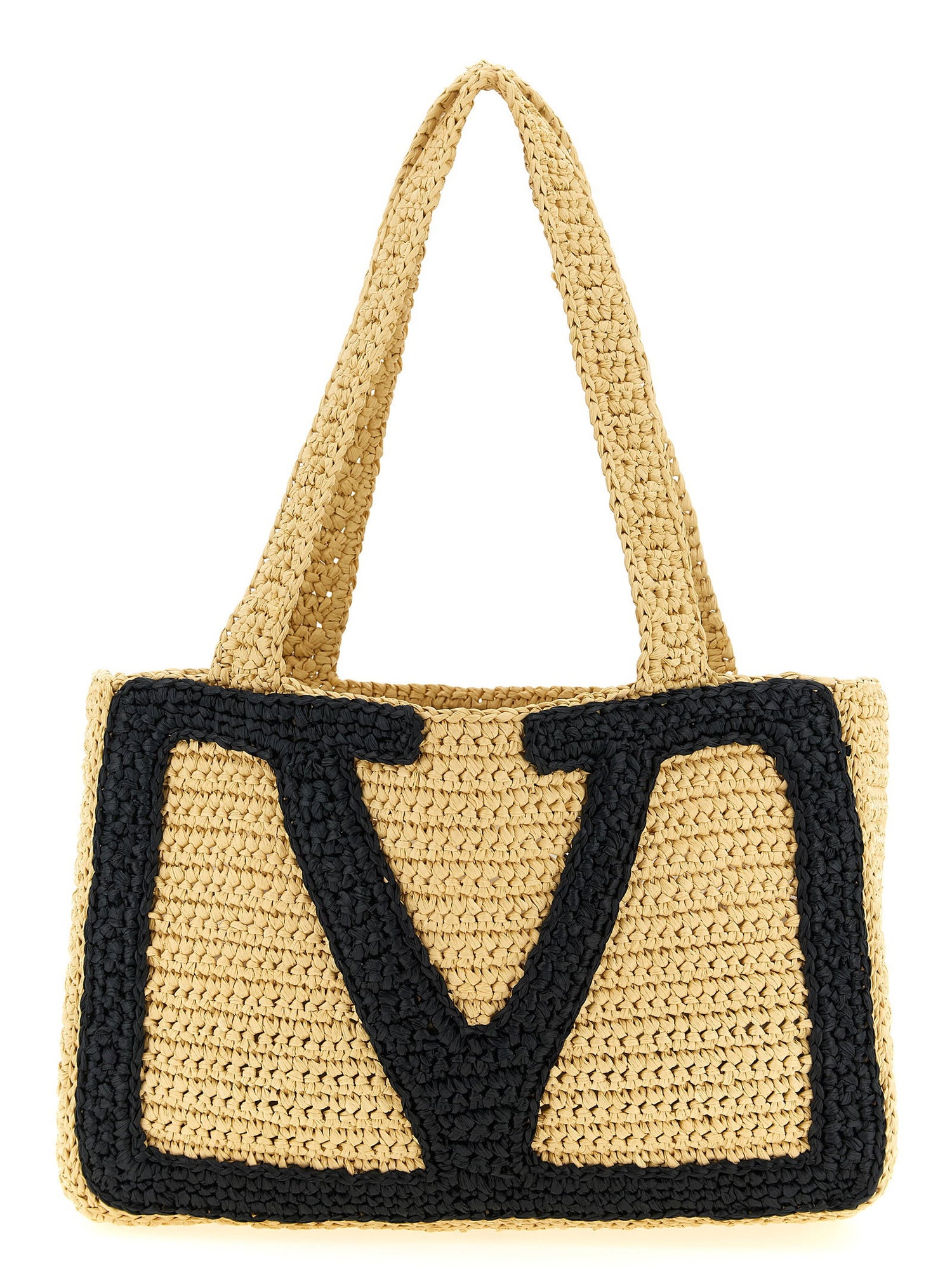 Valentino Garavani Viva Superstar Midi Shopping Bag Beige