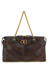 Valentino Garavani Panthea Medium Shoulder Bag Brown