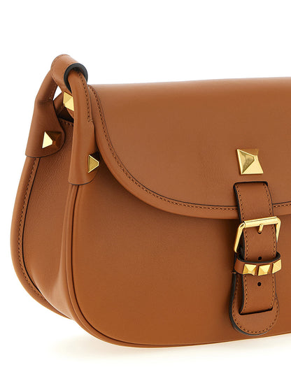 Valentino Garavani Flaneuse Medium Shoulder Bag Brown