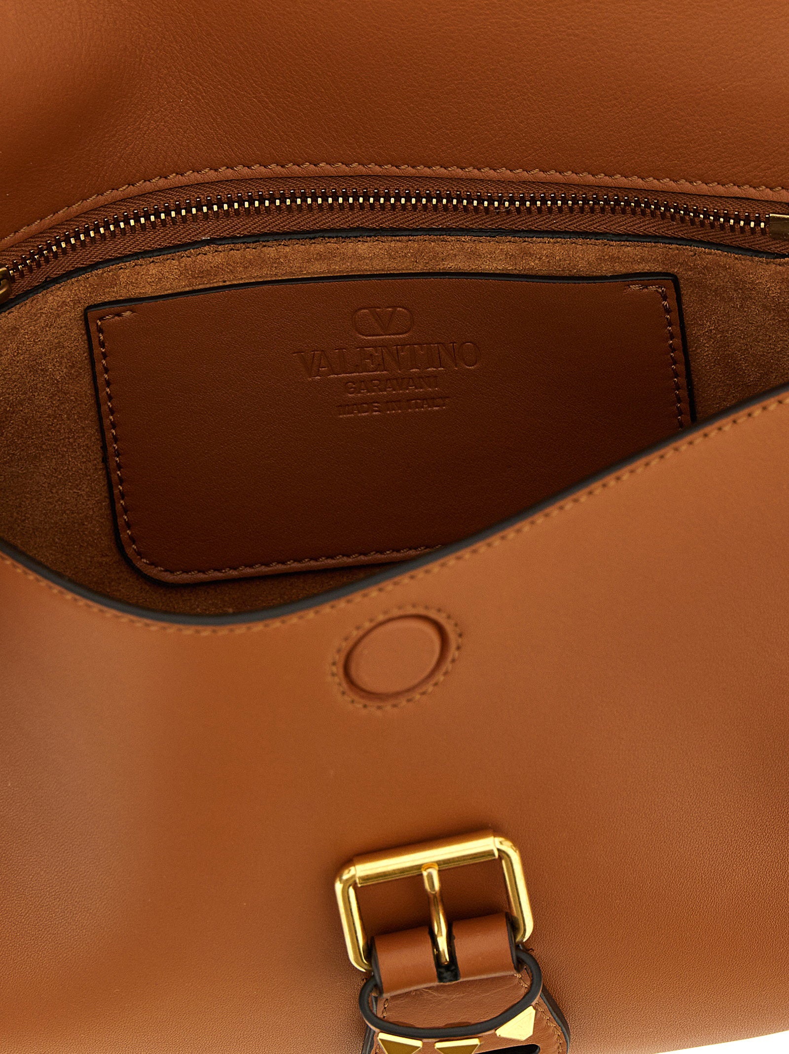 Valentino Garavani Flaneuse Medium Shoulder Bag Brown