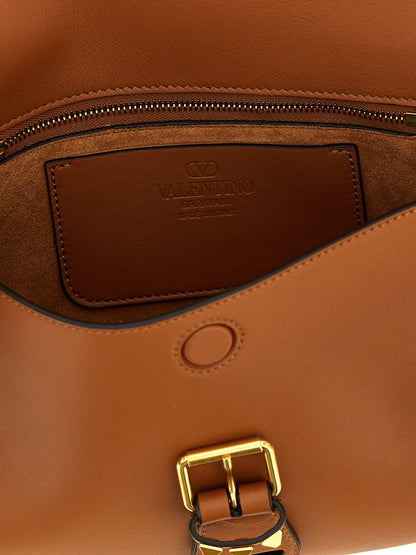 Valentino Garavani Flaneuse Medium Shoulder Bag Brown