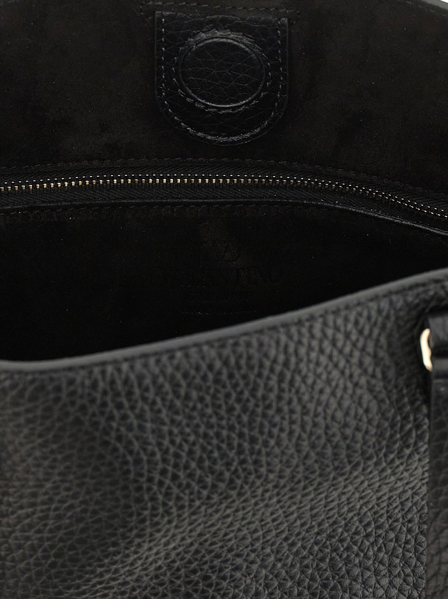 Valentino Garavani Small Rockstud Shoulder Bag Black